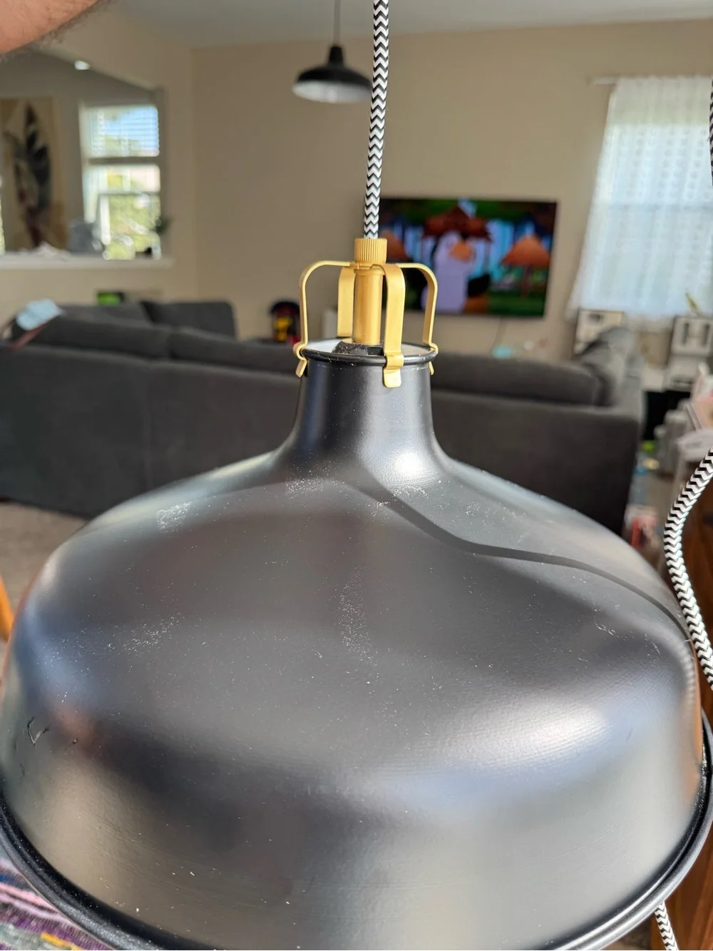 IKEA Black and Gold Pendant Ceiling Lamp